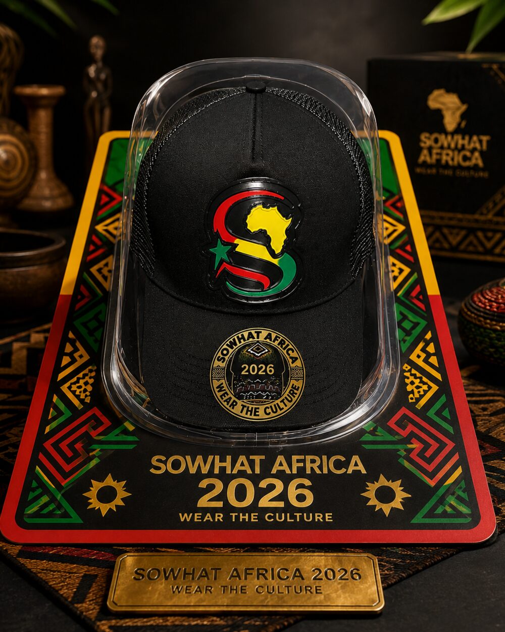 Casquette noire Sowhat Africa 2026