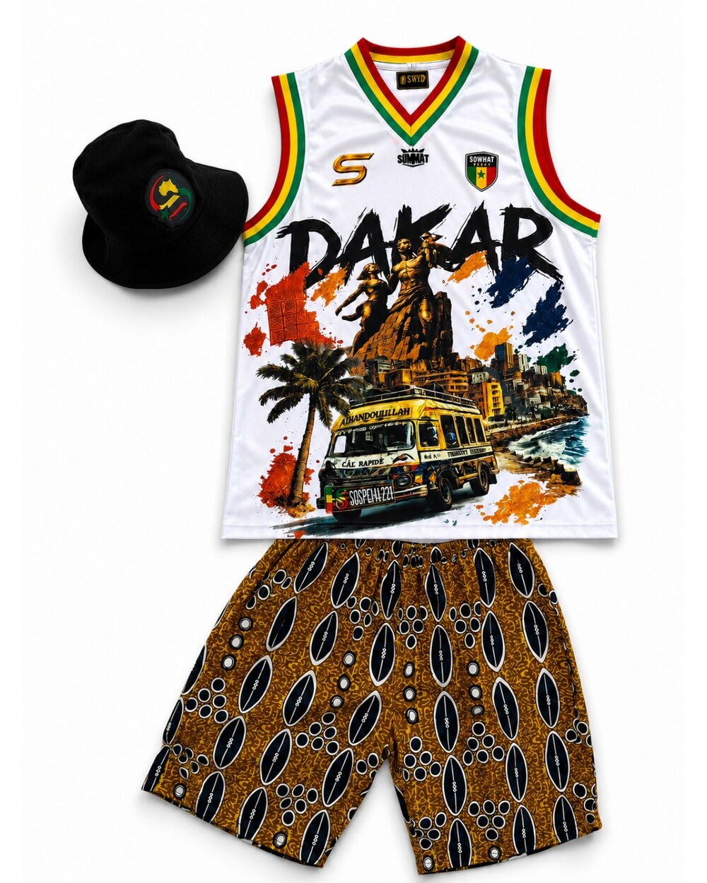 Ensemble Dakar Sowhat Africa avec short wax